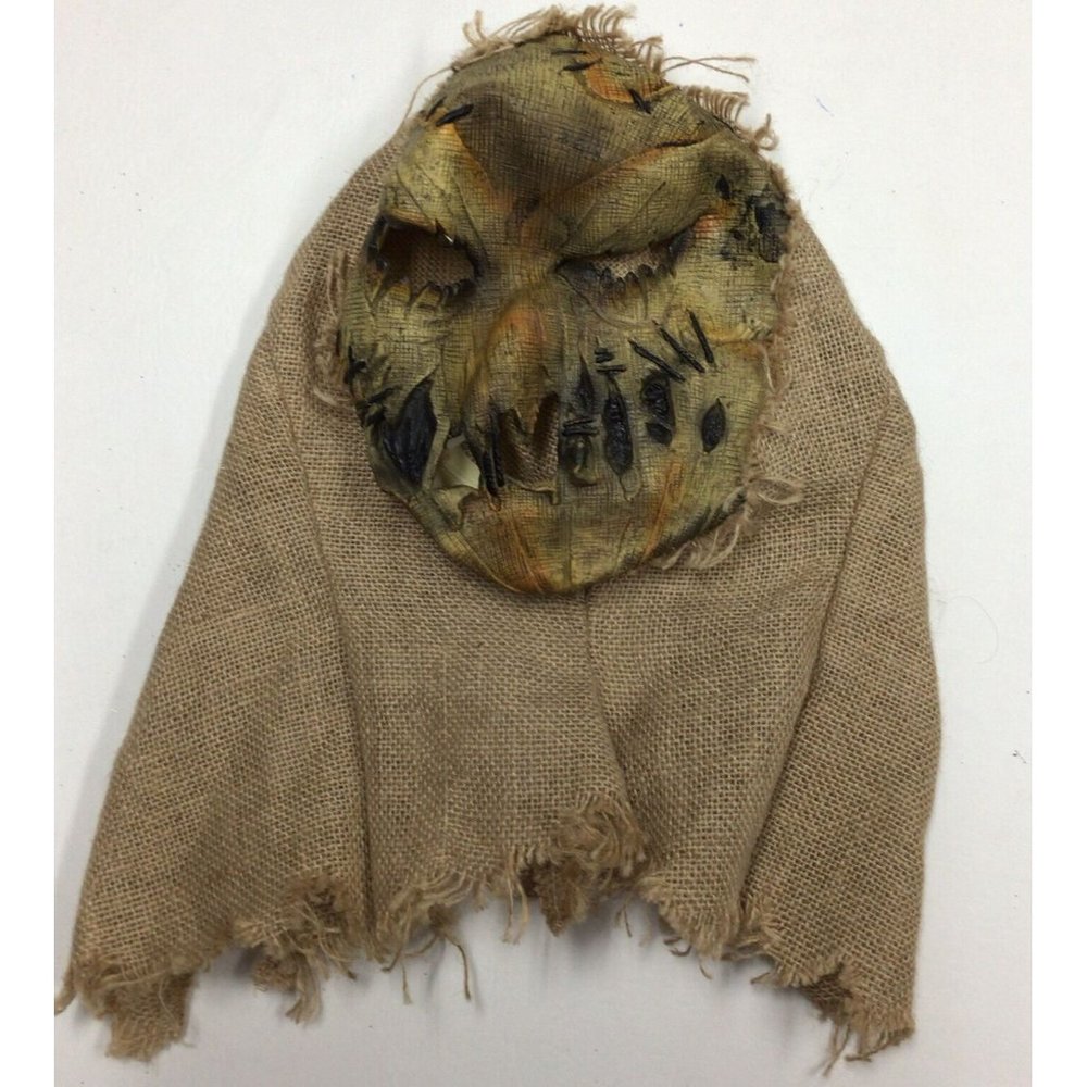 Costumes USA Scary Creepy Burlap Scarecrow Boys Halloween Mask Child Size M